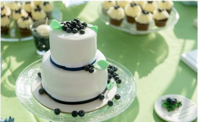 Blueberry Wedding Cake