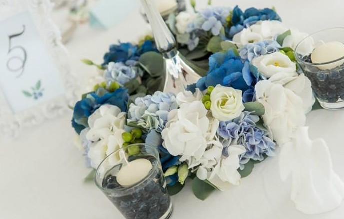 Blueberry Μπλε Διακόσμηση γάμου