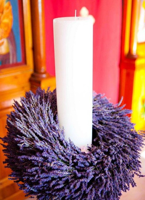 purple lavender wedding wreath