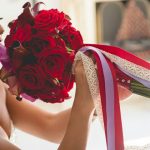 Red bridal bouquet
