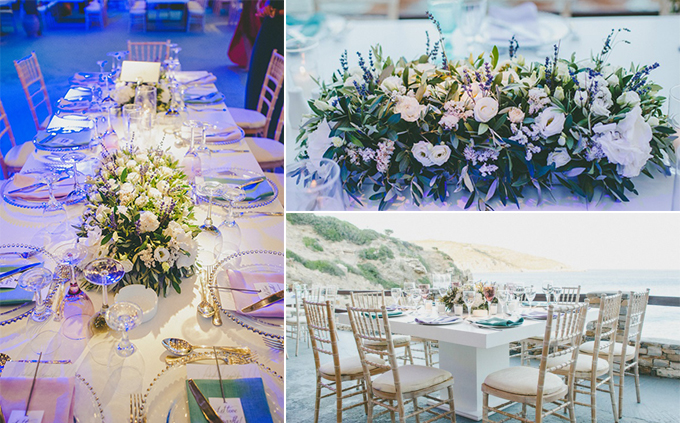 Olive and Lavender wedding decoration