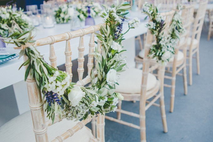 Flower wedding chairs