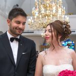 Fuschia detailed wedding