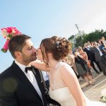 Fuschia detailed wedding