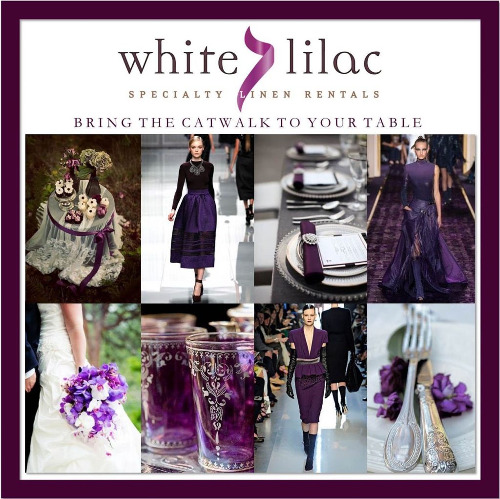 purple lilac wedding reception decoration