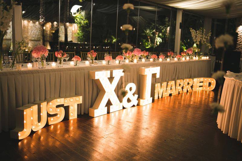 just married wedding letters