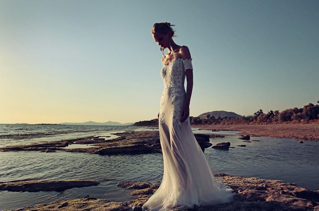 lace Romantic wedding dress Christos Costarellos