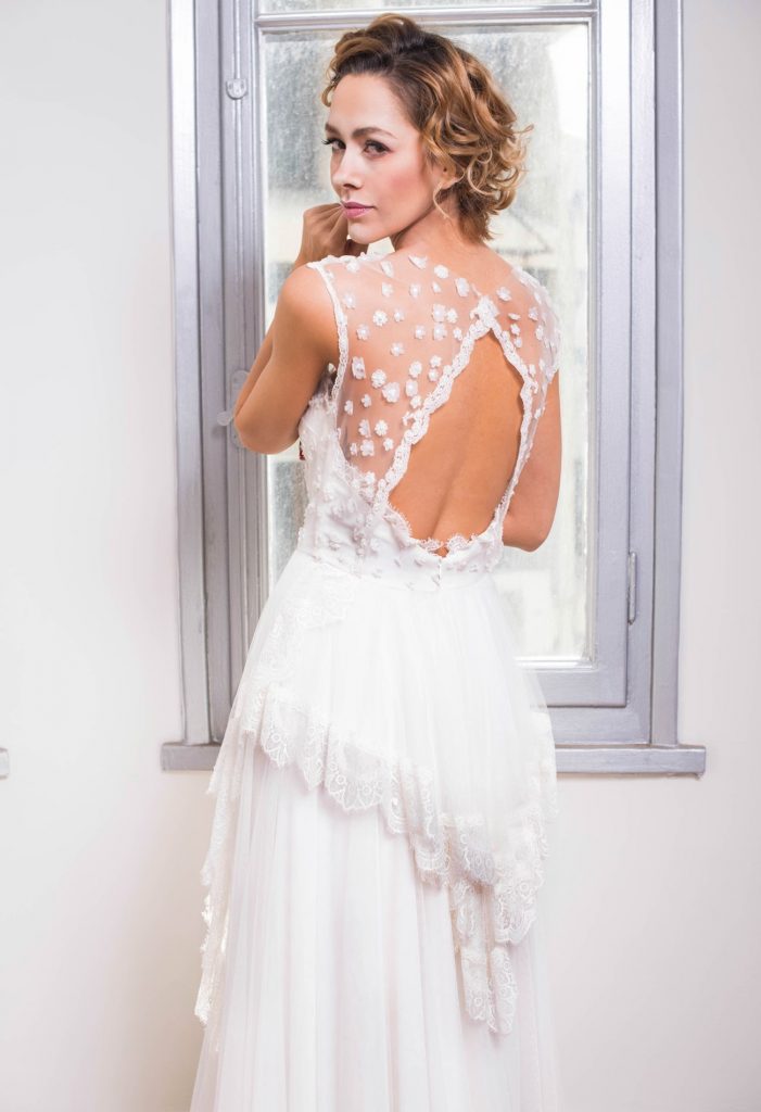 lace back lila nova wedding dress