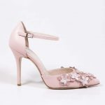pink high heels with flowers