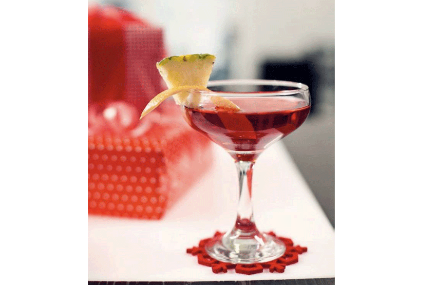 red wedding cocktail