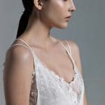 Romantic tulle wedding dress with low neck line Vasia Tzotzopoulou 2017