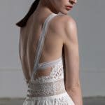 A line romantic wedding dress with impressive open back Vasia Tzotzopoulou 2017