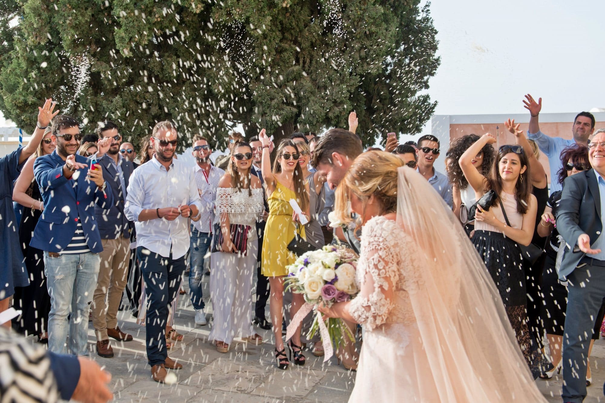 Romantic wedding in Santorini