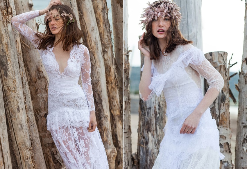 lace and silk wedding dresses