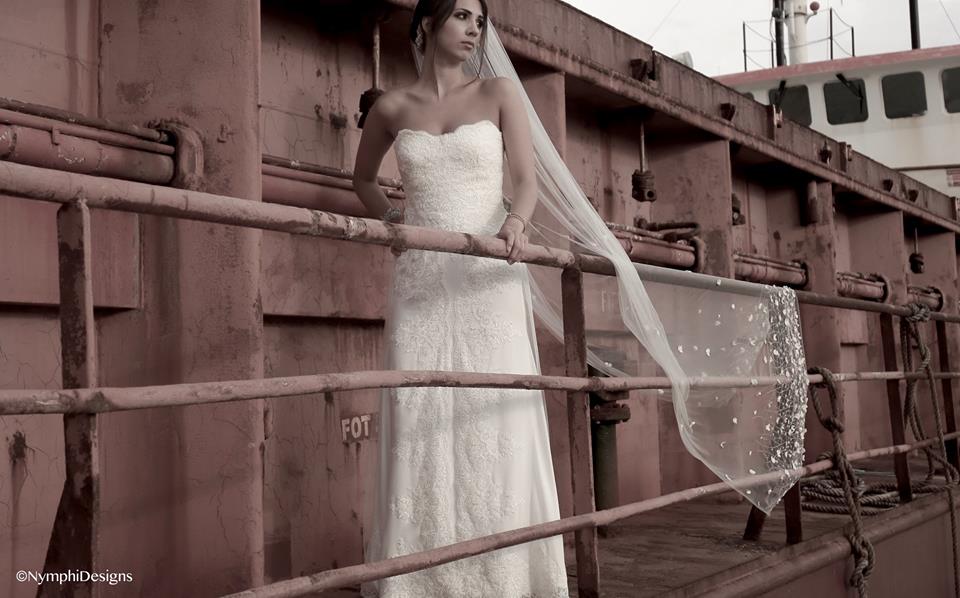 lace wedding dress with shoulders out