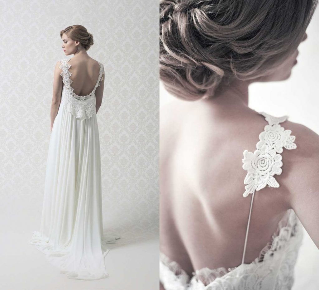 lace wedding dress with open back