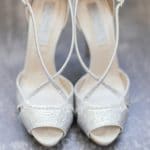 Silver wedding shoes