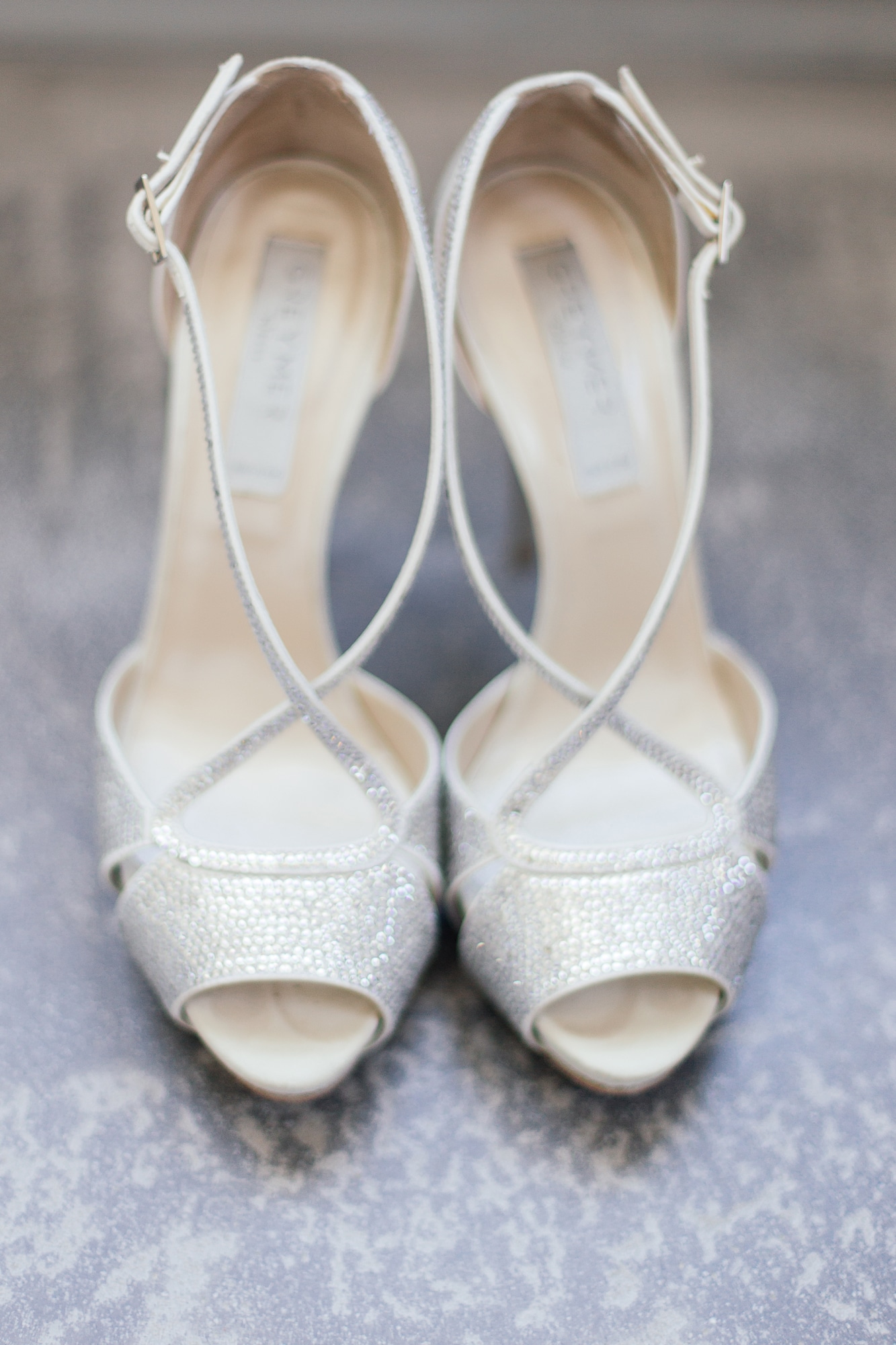 Silver wedding shoes