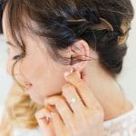 Bridal hairstyling with braids