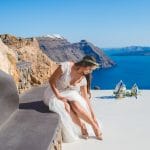 Summer boho wedding in Santorini