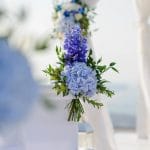 Μπλε διακόσμηση γάμου σε νησί