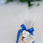 Μπομπονιέρα γάμου με μπλε χρώμα