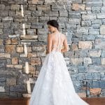 A line wedding dress with transparencies Kathy Heyndels