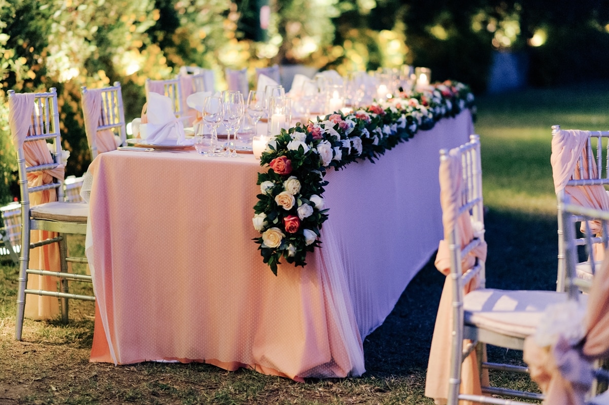 Wedding decoration ideas in pink colors