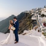 Romantic elopement in Santorini