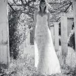 Ethereal wedding dress with spaghetti straps Christos Costarellos 2018