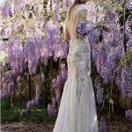 Romantic laced wedding dress Christos Costarellos 2018