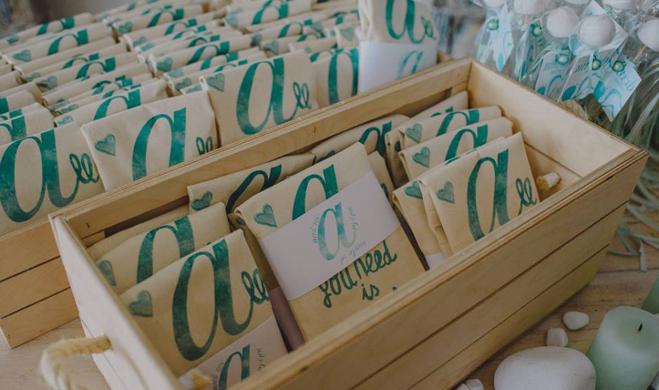 Paper bags for the wedding rice