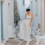 Bridal fashion shoot in Mykonos with Vasia Tzotzopoulou wedding dress