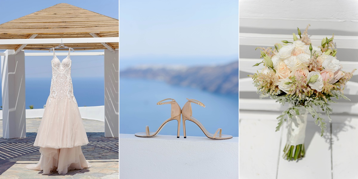 Dreamy summer wedding in Santorini