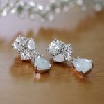 Σκουλαρίκια για τη νύφη με πέρλα και διαμάντια