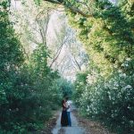 A sweet romantic engagement session in the forest