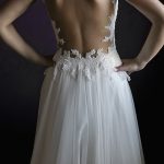 A line wedding dress with lace Stylianos Atelier