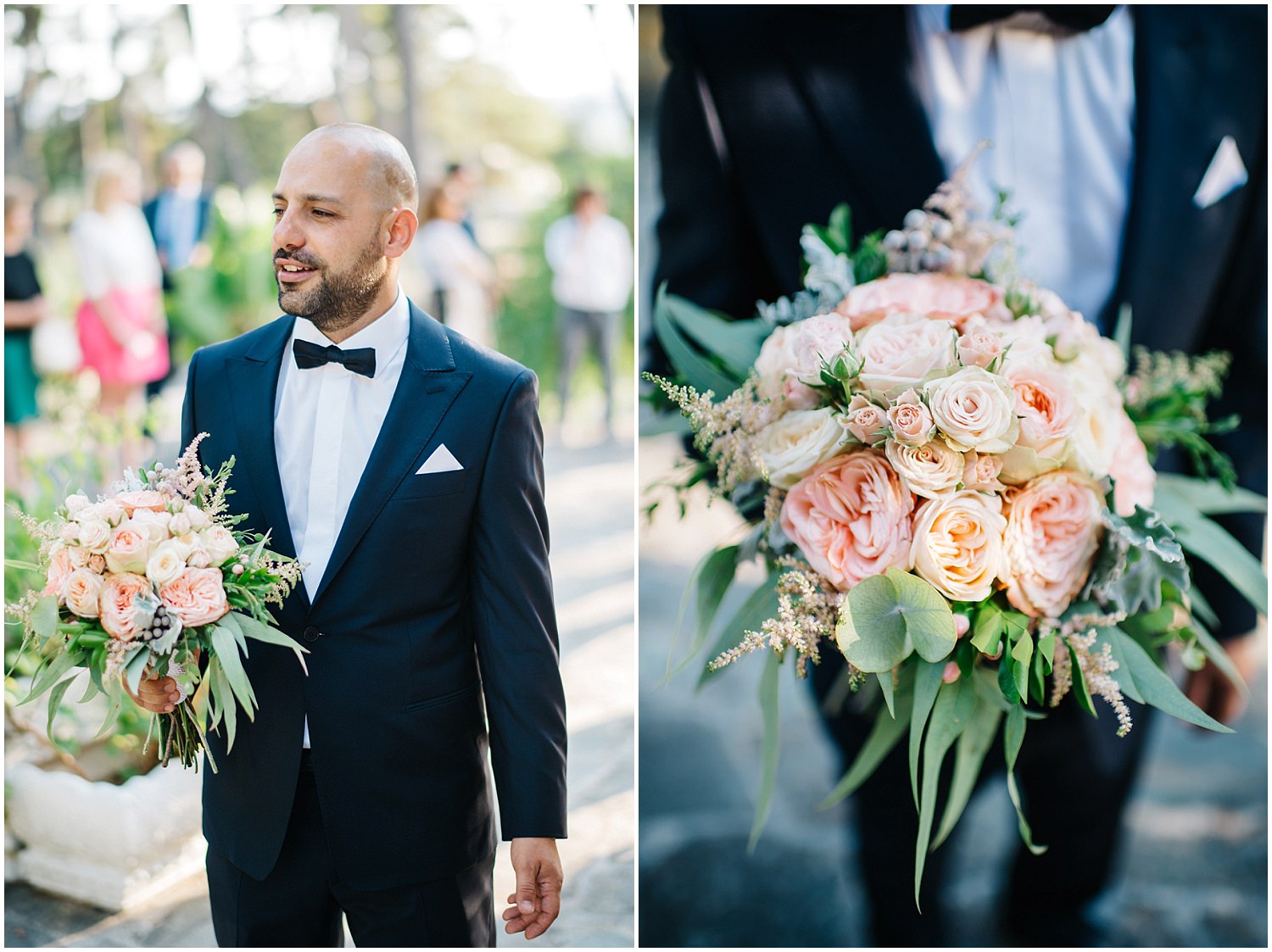 Romantic wedding with pink gold geometric details
