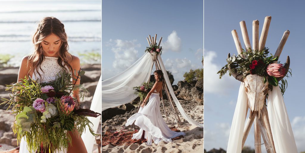 Boho inspirational shoot in Bali with Atelier Zolotas wedding dress
