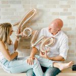 Cozy engagement session at home