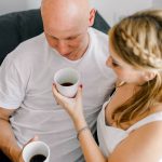 Cozy engagement session at home