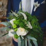 Romantic wedding with white roses