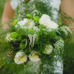 Romantic wedding with white roses