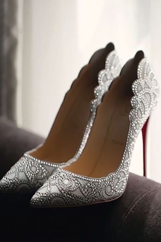 bridal christian louboutin wedding shoes