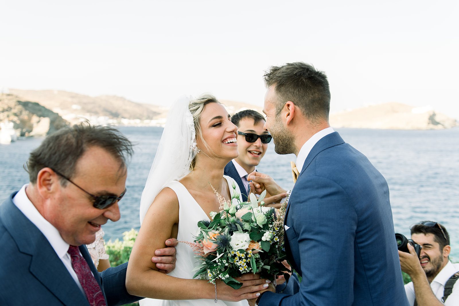 Summer wedding with soft color shades in Sifnos