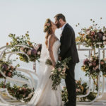 A romantic bohemian elopement in Santorini