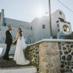 A romantic bohemian elopement in Santorini