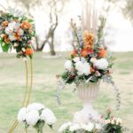 A bright spring inspirational shoot with orchids & pampas grass